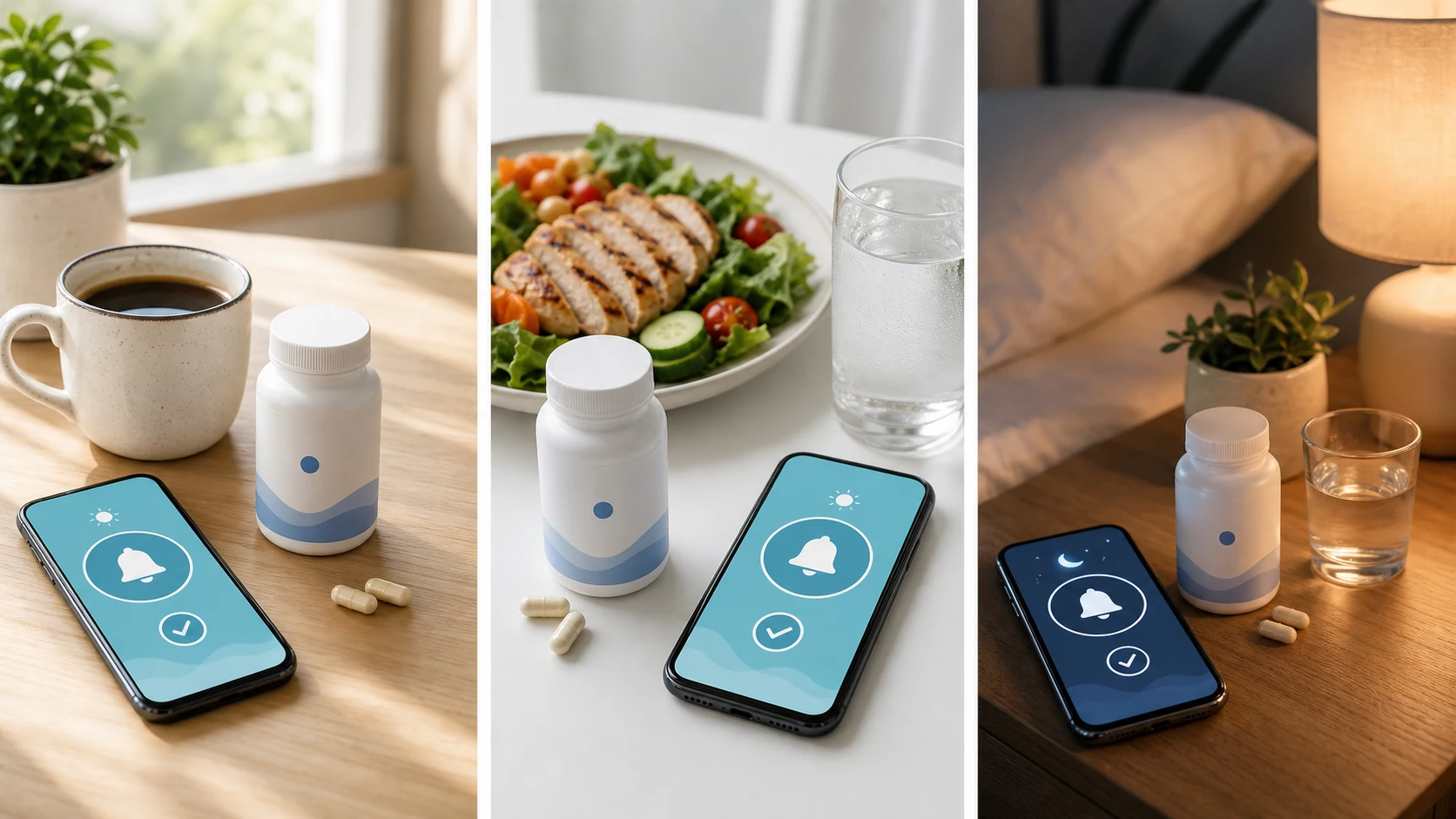 Morning, afternoon, and evening reminder options make the app flexible for different routines.